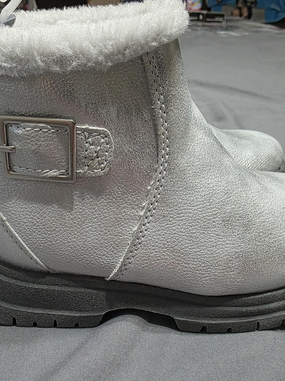 OshKosh B'gosh Silver Faux-Fur Trim Winter Boots
